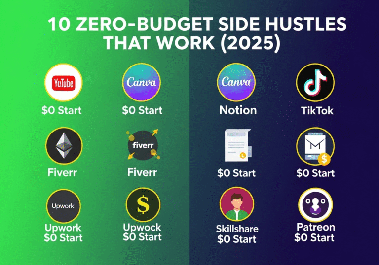 10 Realistic Side Hustles for Beginners With Zero Budget (2025 Edition)